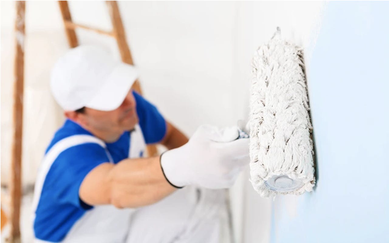 66fdb8eed4ea387ed6a589d2 Professionalpainterusingrollertopaintwall
