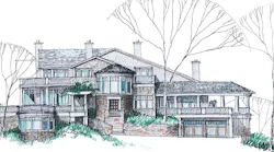 EDI International's sketch of the font elevation for The Summit
