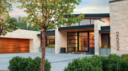 Style is one of many factors in play when it comes to choosing exterior siding. Cut Coarse Stone from Eldorado Stone installs with a dry-stack application and is available in a range of sizes and four colors. (Oyster, shown)