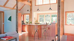 Interior of a New Hampshire modular home by fabricator Bensonwood