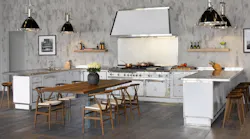 Officine Gullo, a luxury kitchen company, offers ultimate customization with specially crafted kitchens that include hoods, built-ins, sinks, refrigerators, and cooking suites tailored to client wishes. | Photo: Ken Hayden Photography