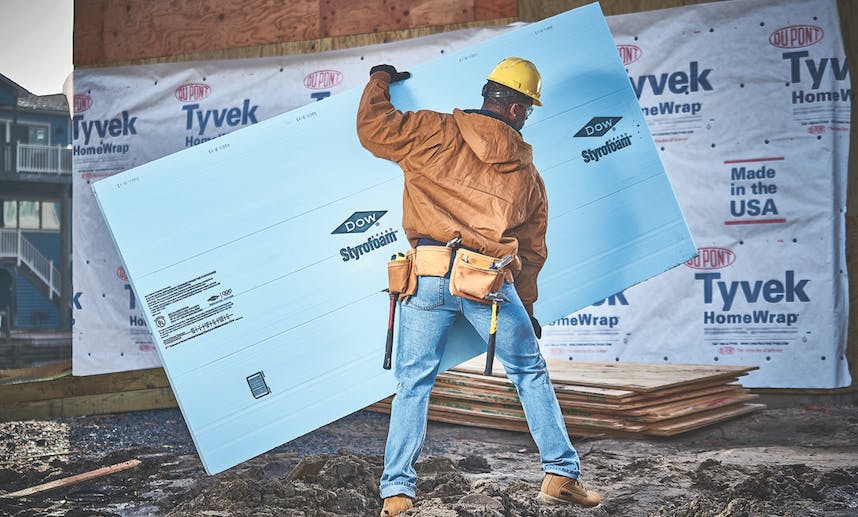 Of the nine categories in this year's Top 100, Structural / Insulation / Housewrap was by far the most popular with Professional Builder readers. (Photo: courtesy DuPont Performance Building Solutions)