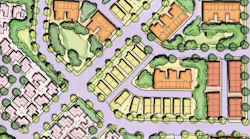 DTJ Design's Narrow Lot Plan 2 site plan