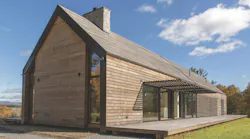 Home exterior in New York's Hudson River Valley clad in Kebony modified wood