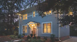 There's just one outdoor condenser for this ductless HVAC mini-split system that serves a two-story, 2,646-square-foot home