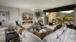 The living room of Plan 2 at Icon at Silverleaf opens up to expansive desert views. (For more about this project, scroll down.) | Photo: Eric Figge Photography