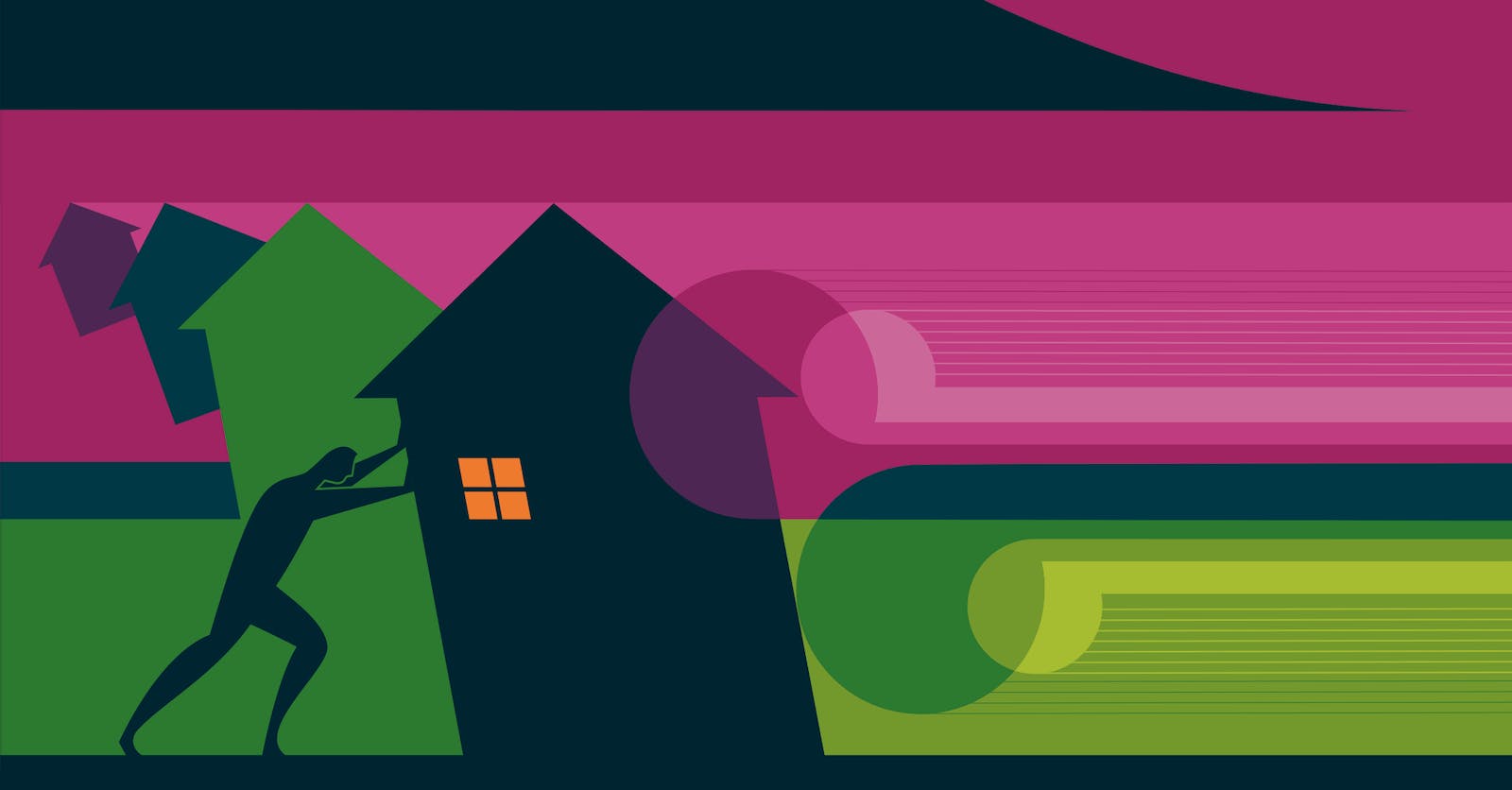 Rising interest rates, skyrocketing home prices, and talk of an impending economic recession all affected home builders in 2022. | Illustration: Julia Allum