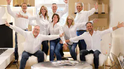 Meet the Camelot Homes team: front row (L-R), Mike Brekke, director of design; Cammie Beckert, managing director—Cameron Custom; Julie Hancock, managing director; and Trent Hancock, managing director—Halcyon Homes. Back row (L-R): Paul Engler, chief financial officer; Adrienne Olcott, director of human resources; Kevin Rosinski, chief operating officer; and Mark Hancock, managing director.