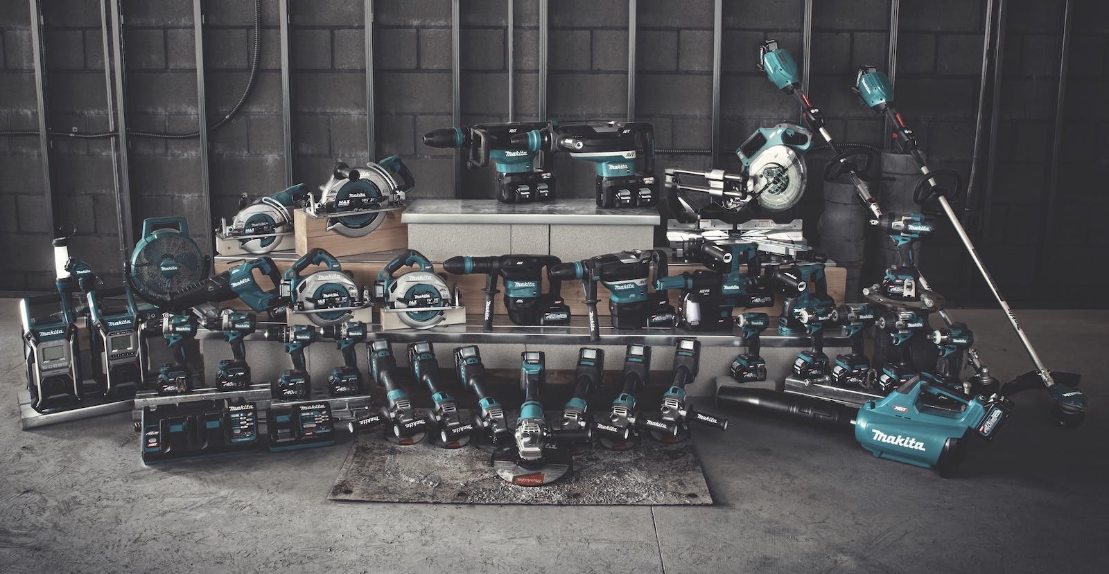 Battery-powered tools have come a long way and they continue to evolve. Take a look at the latest offerings from DeWalt, Makita, Metabo, Milwaukee, Paslode, Ridgid, and Senco. (Shown: Makita's XGT family of battery-powered tools. Scroll down to find out more.)
