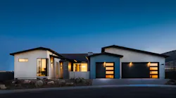 The 706 model at Jasper community in Prescott Valley, Ariz., starts at 2,531 square feet, with three bedrooms, a flex room, 2.5 baths, and a two-car garage (buyers can customize the floor plan with up to five bedrooms). Rooftop solar and energy storage are among the standard energy-efficiency features with this net zero ready home.