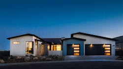 The 706 model at Jasper community in Prescott Valley, Ariz., starts at 2,531 square feet, with three bedrooms, a flex room, 2.5 baths, and a two-car garage (buyers can customize the floor plan with up to five bedrooms). Rooftop solar and energy storage are among the standard energy-efficiency features with this net zero ready home. The 706 model at Jasper community in Prescott Valley, Ariz., starts at 2,531 square feet, with three bedrooms, a flex room, 2.5 baths, and a two-car garage (buyers can customize the floor plan with up to five bedrooms). Rooftop solar and energy storage are among the standard energy-efficiency features with this net zero ready home.