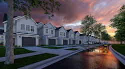 Located in Charleston, S.C., RangeWater’s Bellerose at Bees Ferry is a 17-acre community of 3-bedroom, 2-bathroom townhomes. Rendering courtesy RangeWater
