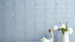 Ann Sacks Radius Wedge Tile Silver Blue