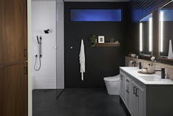 66fdbbaee63fdc6c8e457c82 Kohlersmartbathroomblackwallswhitetiles 66fdbbaee63fdc6c8e457c82 Kohlersmartbathroomblackwallswhitetiles