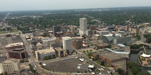 66fdbfd9dbd68e7ca74aaaec Downtown South Bend From South East