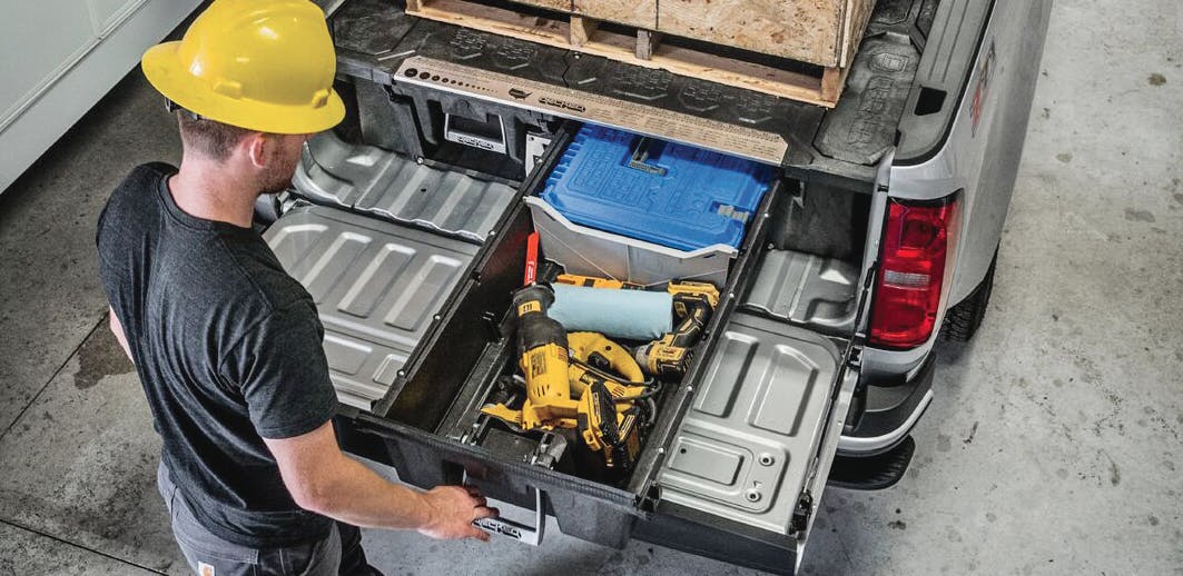 In the Tools + Equipment category, information about power tools and truck storage was some of the most requested. (Photo: courtesy Decked)