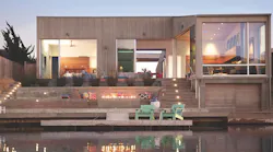 Lagoon House, said the judges, 'is a great vacation house with sight lines throughout, inviting you into an ocean frame of mind.' Decks and stairs cascade down to the water at the rear of the home. (Photo: Paul Dyer Photography)