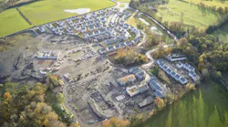 Aerial of housing construction
