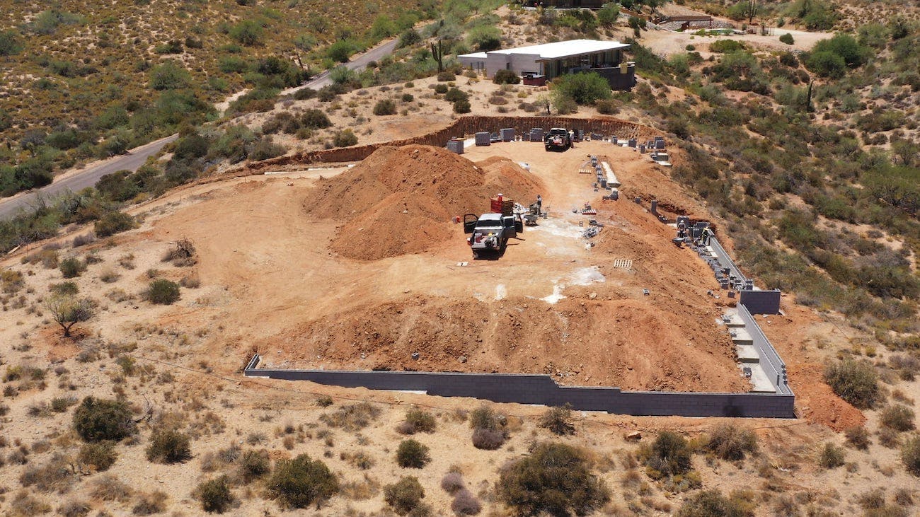 After Enduring A 32 Week Permitting Process, The Desert Comfort Project Team Set Out To Excavate The Site, Mindful Of Environmentally Sensitive Soils, Plants, And Watersheds