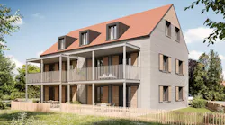 A Rendering Of The Commercial Apartment Building