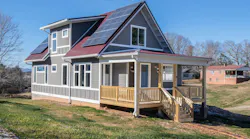 The Schmeltzer home in Weaverville, N.C., achieved a HERS score of -10, thanks in part to HVAC technology from Mitsubishi Electric. Photo: Ryan Theede