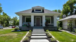This Craftsman-style home is net positive, thanks to its solar array, and provides 6 bedrooms and 3 bathrooms for family buyers. Courtesy Weber State University