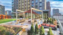 Rooftop space at the VYV Residential Complex, Photo by Andrew Rugge