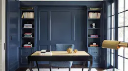 Benjamin%20 Moore%20 Blue%20 Office%20with%20chair%20and%20desk