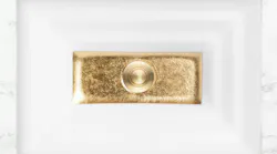 Linkasink Artisan Glass Sinks Rectangular Window White Matte Gold Plan