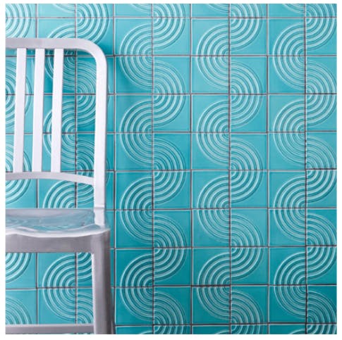Clayhaus Ceramics Signal Collection Textured Tile Radius Pattern