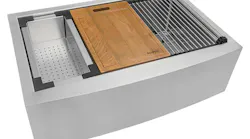 Ruvati Verona Apron Front Workstration Stainless Sink With Cutting Board