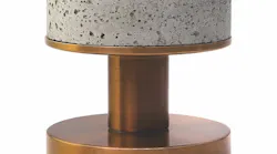 Designer Doorware Bullet And Stone Concrete Niki Knob Weathered Brass