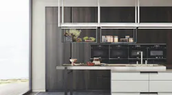 Poliform Shape Integrated Kitchen Concept Wide View Oak Cabinets
