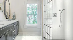 Daltile Revo Tile %20 Carrara White Bathroom