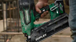 Metabo Hpt Multi Volt Cordless Duplex Nailer Action