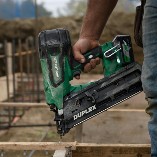 Metabo HPT Introduces an Industry First the Battery Only Cordless Duplex Nailer Pro Builder
