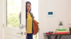 August Smart%20 Lock%20 Pro Door%20 Open Woman