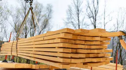 Lumber delivery to housing site