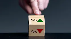 Green up arrow represents housing's share of GDP rising