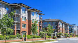 Exterior view of rental unit building amidst climbing rental prices