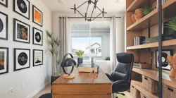 This in-home office at Tribute at Lyric by Shea Homes caters to the work-from-home needs of families by locating the office near the main living areas so at-home workers can more easily engage with younger kids.