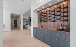 Wine displays can enhance a home's design. Wine displays can enhance a home's design.