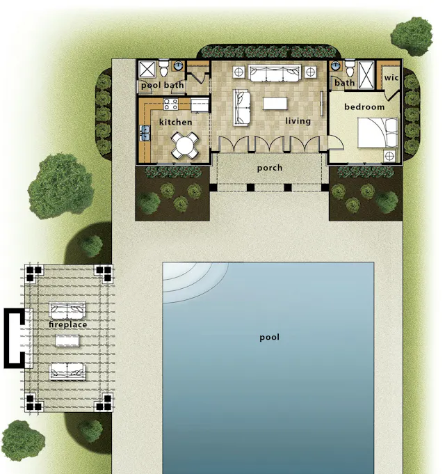 Pool Cabana Floor Plans Outdoor Kitchen Pool House Plans Pool House