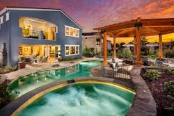 3 29 02 Rear Elevation Blue Pool 3 29 02 Rear Elevation Blue Pool