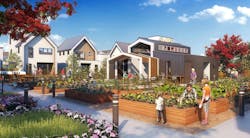 Rendering of residents gardening at The Patch Rendering of residents gardening at The Patch