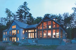 Custom modular home exterior by Bensonwood homes Custom modular home exterior by Bensonwood homes