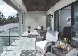 The New American Home 2018, second floor indoor outdoor space The New American Home 2018, second floor indoor outdoor space