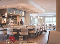 In Many Senior Living Facilities, The Restaurant Area Is An Important Gathering Place At One Wingate Way, In Needham, Mass , An Independent Living Facility By The Architectural Team, The Bistro And Outdoor Patio Are Linked To The Adjacent Assisted Living Project In Many Senior Living Facilities, The Restaurant Area Is An Important Gathering Place At One Wingate Way, In Needham, Mass , An Independent Living Facility By The Architectural Team, The Bistro And Outdoor Patio Are Linked To The Adjacent Assisted Living Project