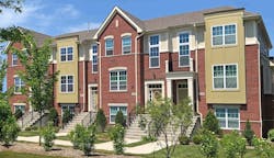Streetscape of Lexington Row, townhomes by Lexington Homes Streetscape of Lexington Row, townhomes by Lexington Homes
