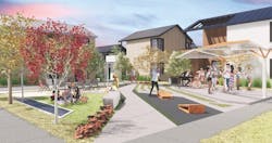 KTGY Block 150 conceptual drawing entertainment courtyard KTGY Block 150 conceptual drawing entertainment courtyard